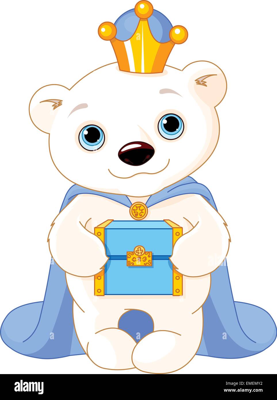 The Polar Bear as a Biblical Magi Stock Vector