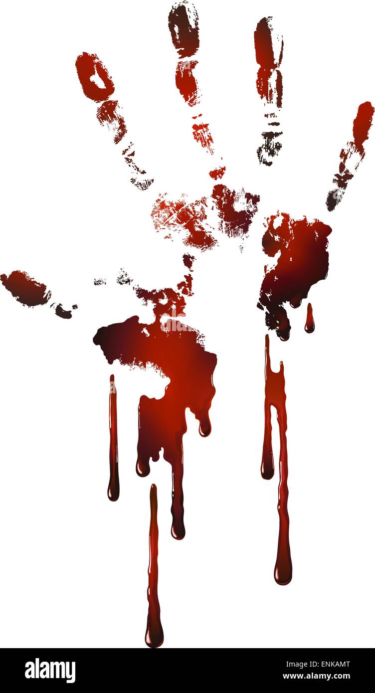 Bloody handle print Stock Vector