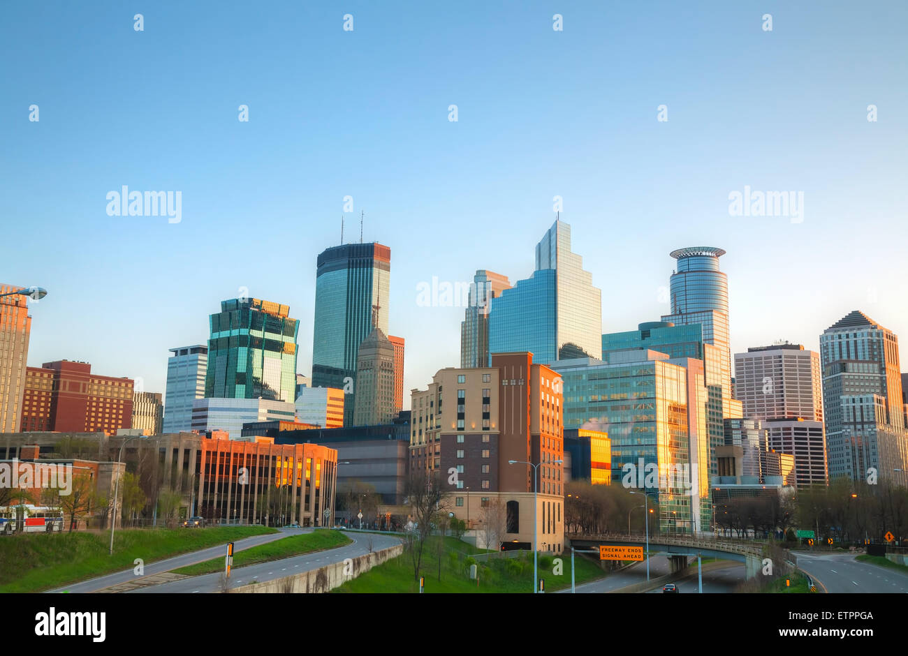 Downtown Minneapolis, Minnesota in the morning Stock Photo