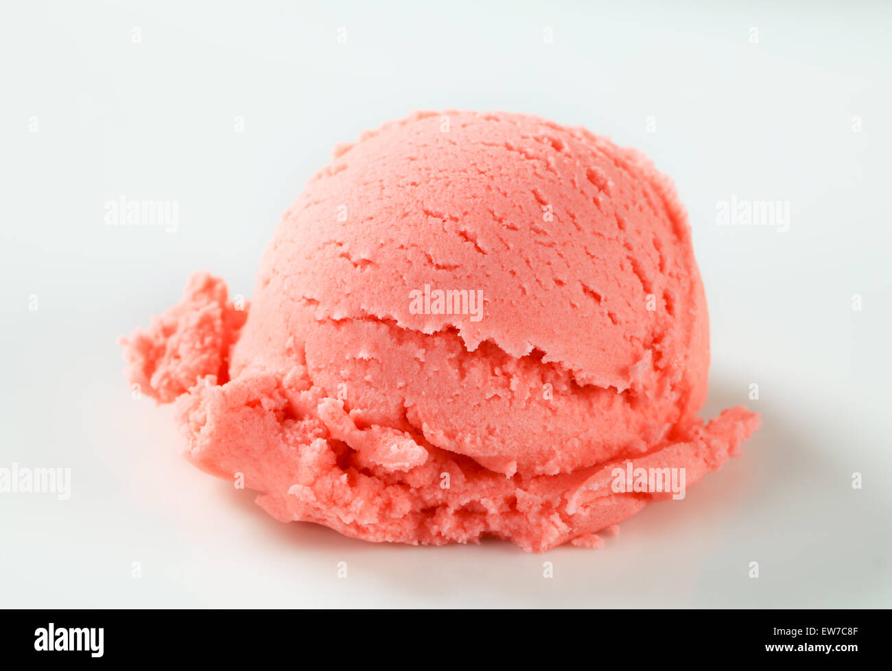 Scoop of strawberry ice cream Stock Photo