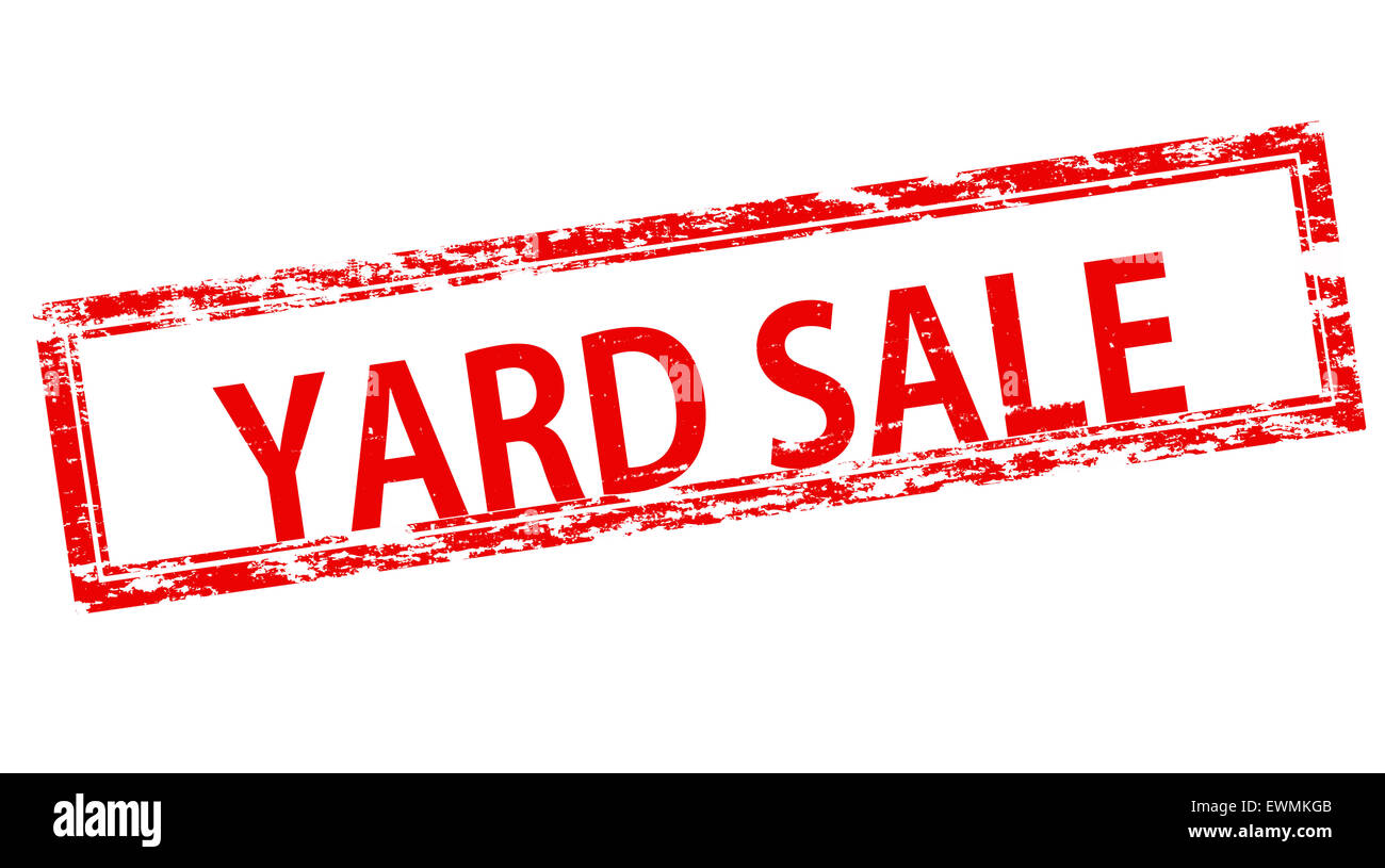 Stamp with text yard sale inside, illustration Stock Photo