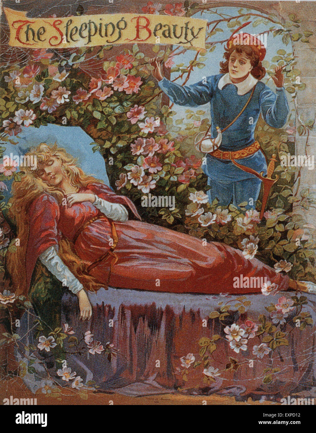 1910s UK The Sleeping Beauty Book Cover Stock Photo