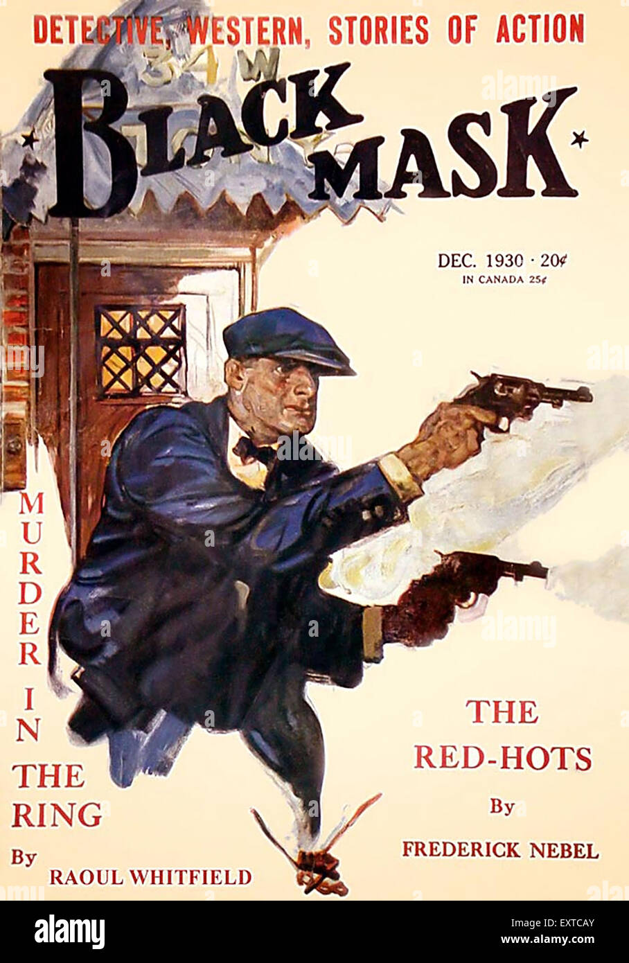 1930s USA Black Mask Magazine Cover Stock Photo