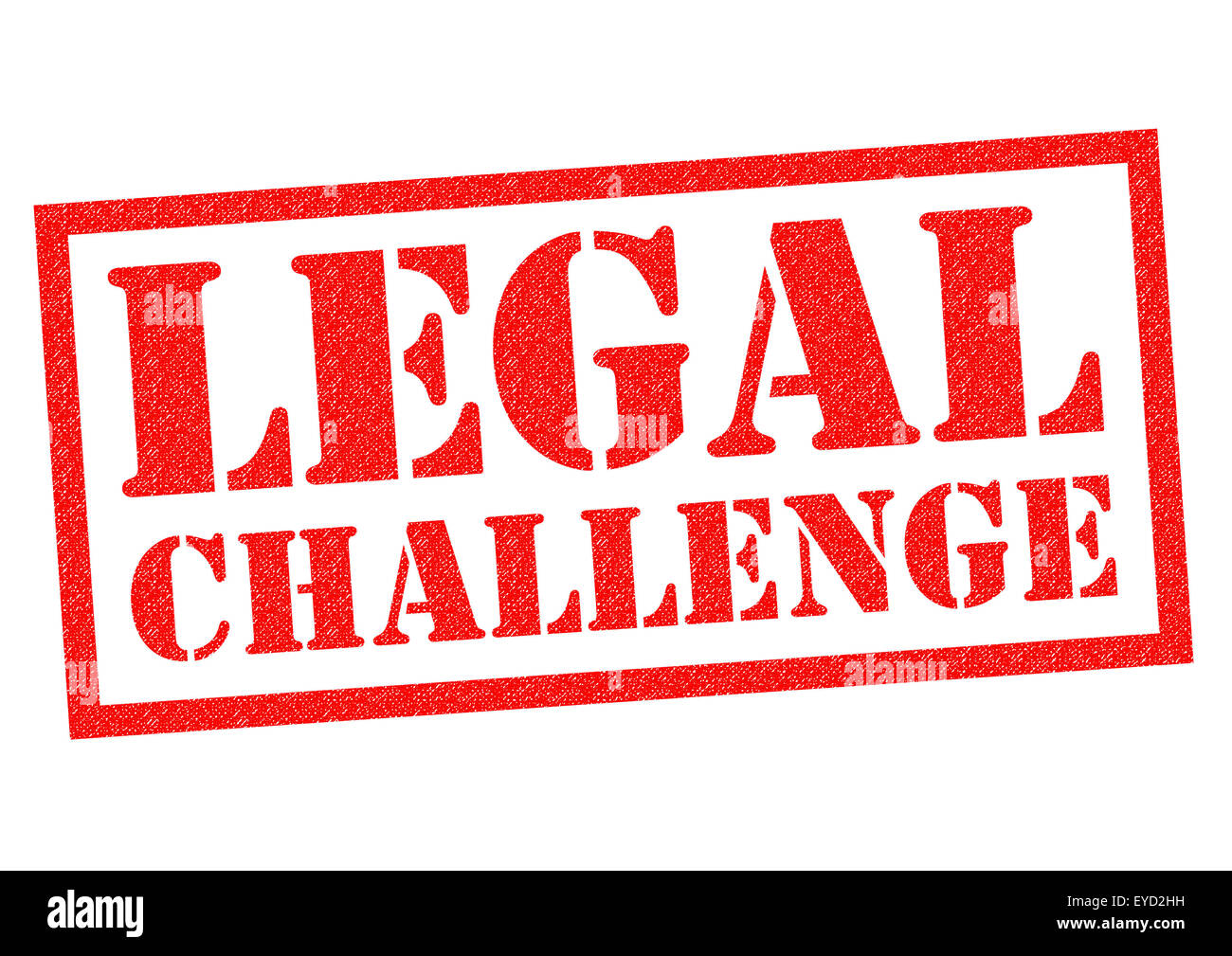 LEGAL CHALLENGE red Rubber Stamp over a white background. Stock Photo