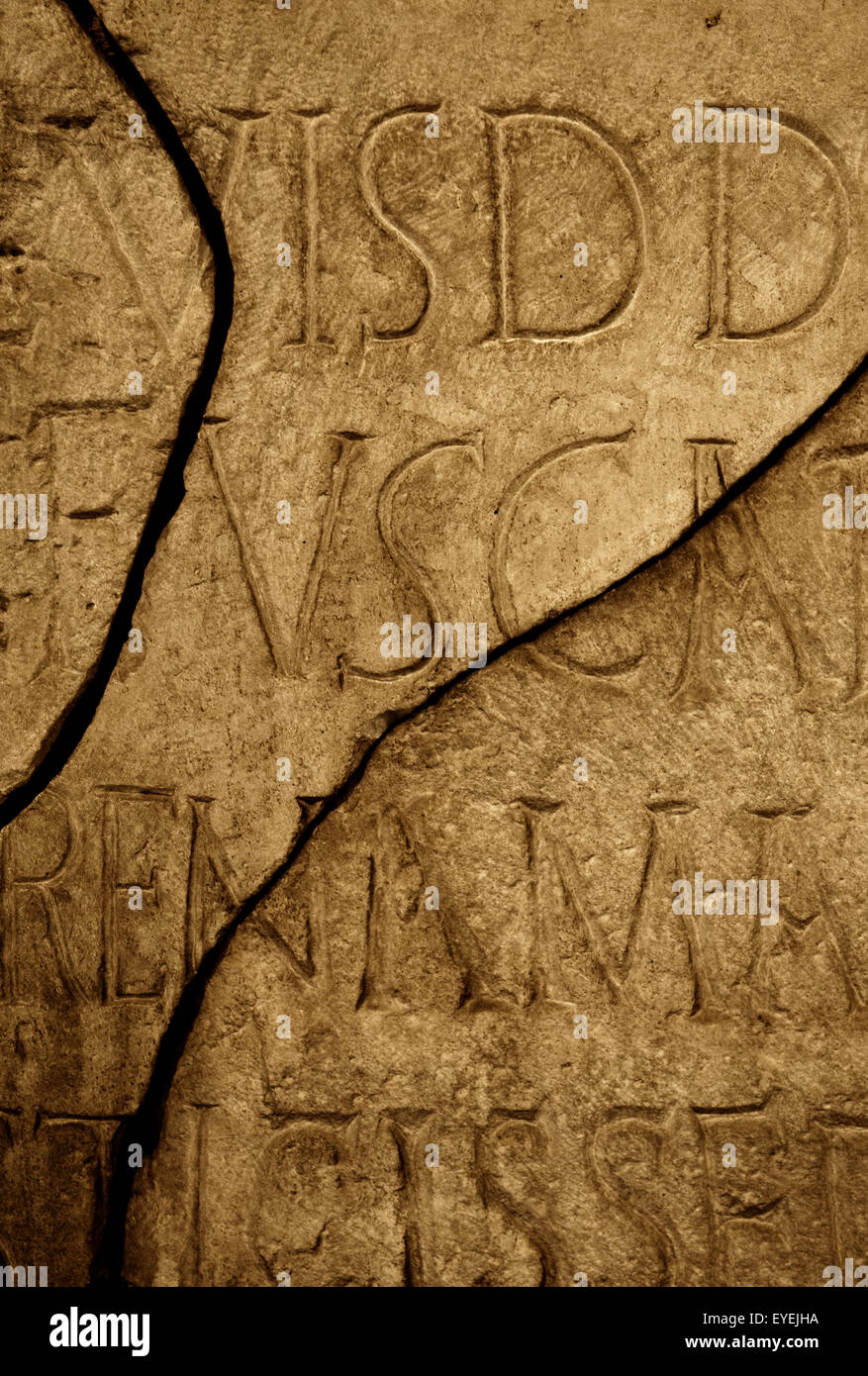 Roman letters texture Stock Photo