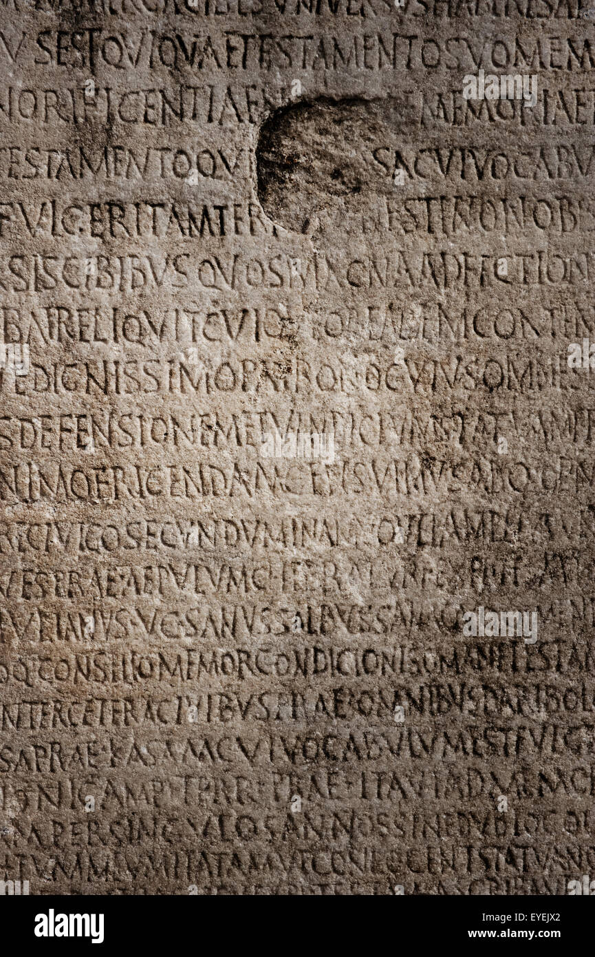 Roman letters texture Stock Photo