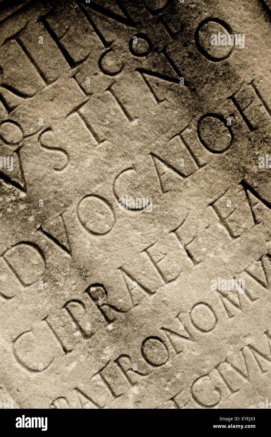 Roman letters texture Stock Photo