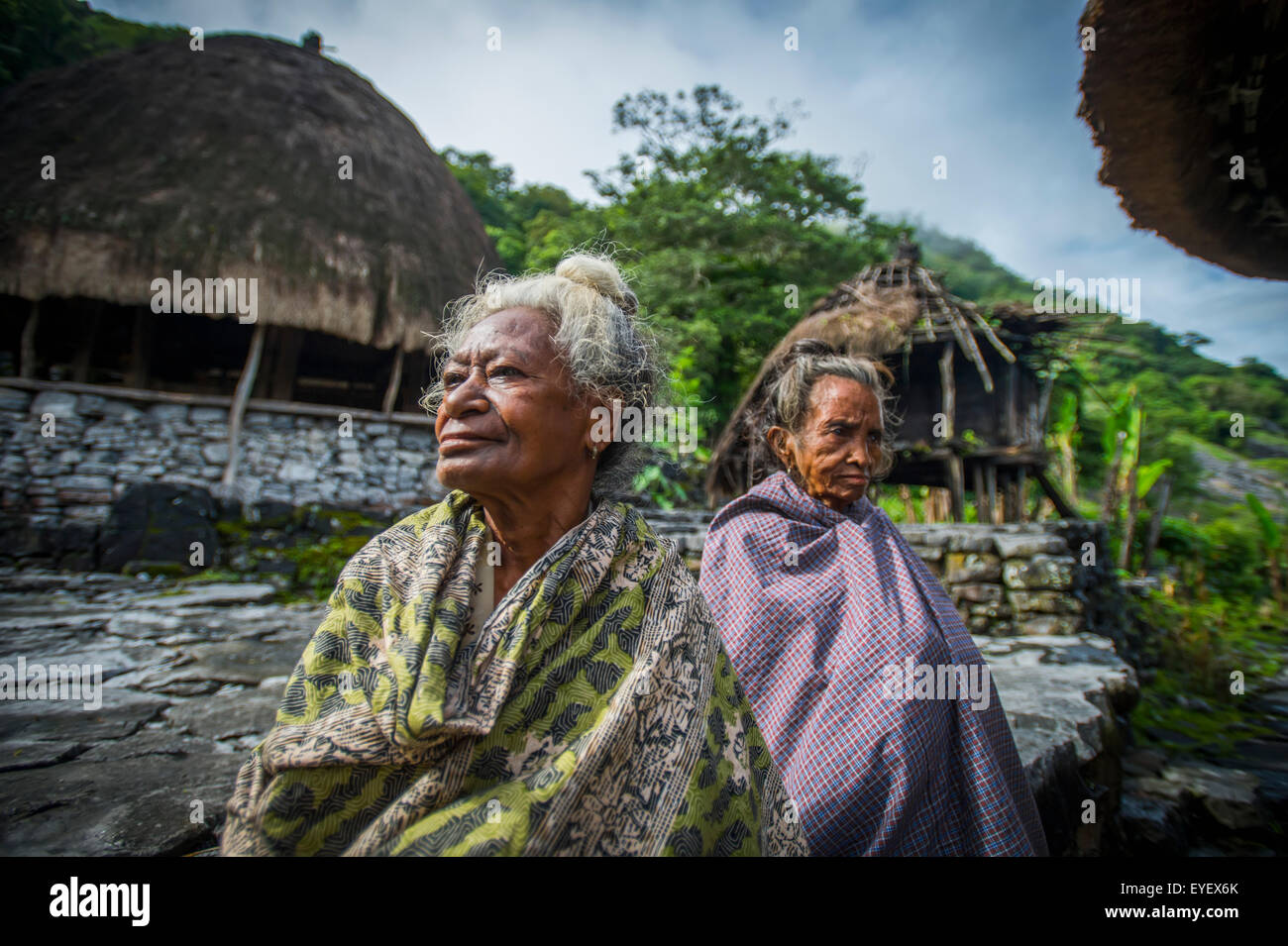 Timorese women at Liurai Village; Timor-Leste Stock Photo