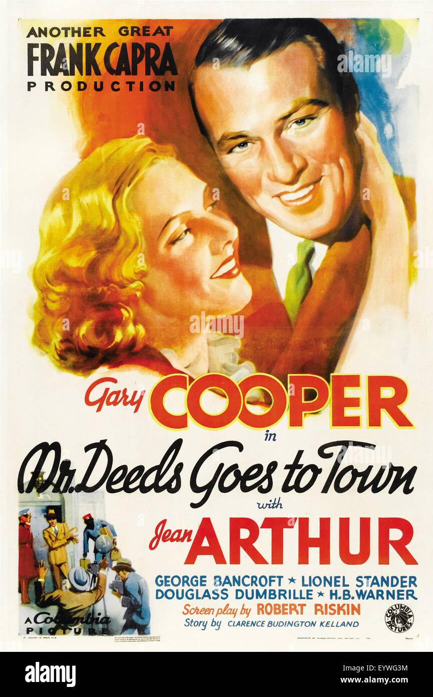 Mr. Deeds Goes to Town ; Year : 1936 - USA ; Director : Frank Capra ; Movie poster (USA) Stock Photo