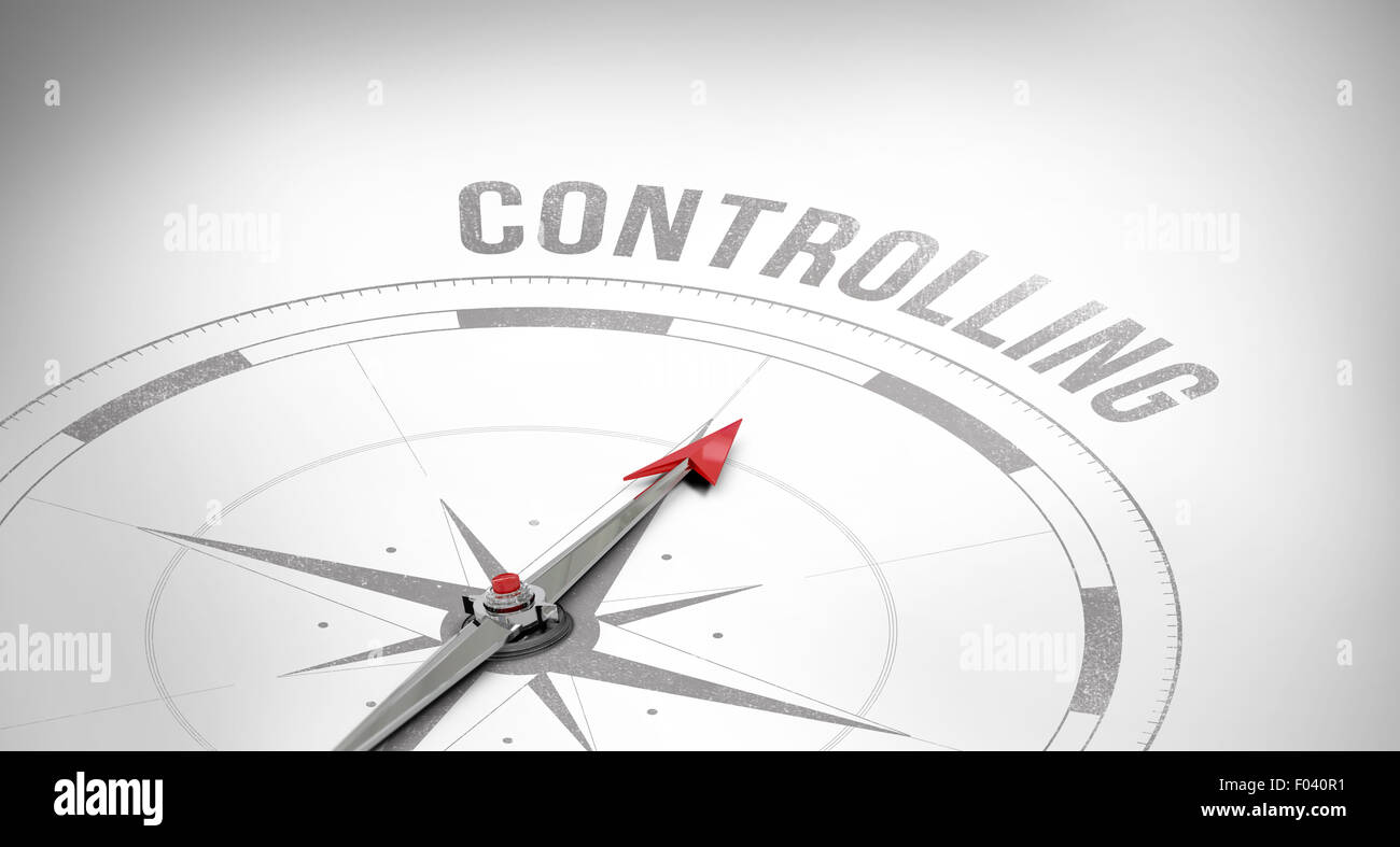 Controlling against compass Stock Photo