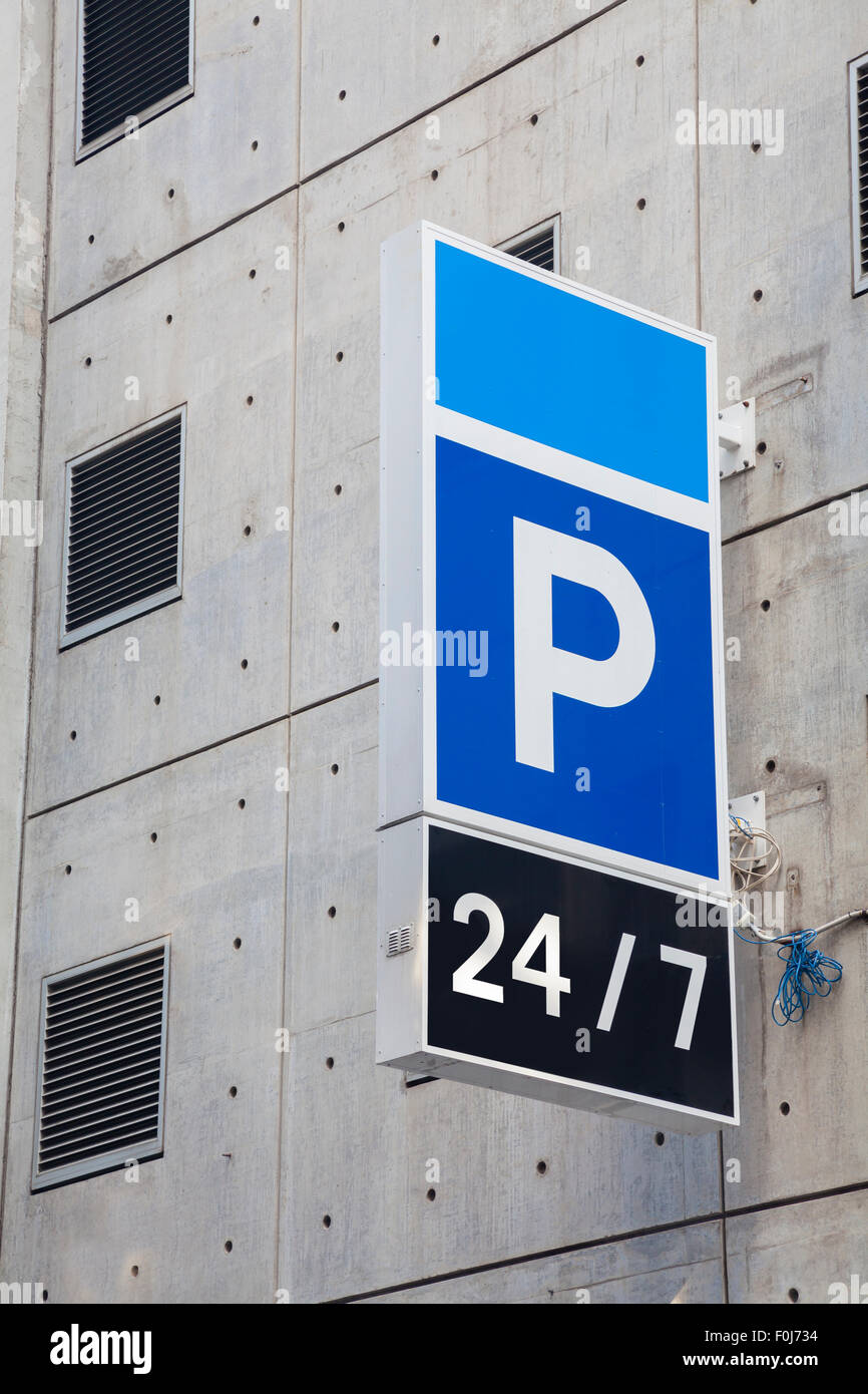 Carpark sign Stock Photo