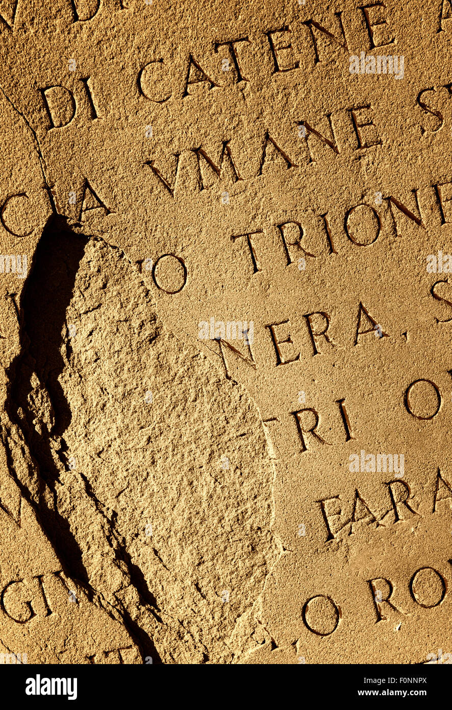 Roman letters texture Stock Photo