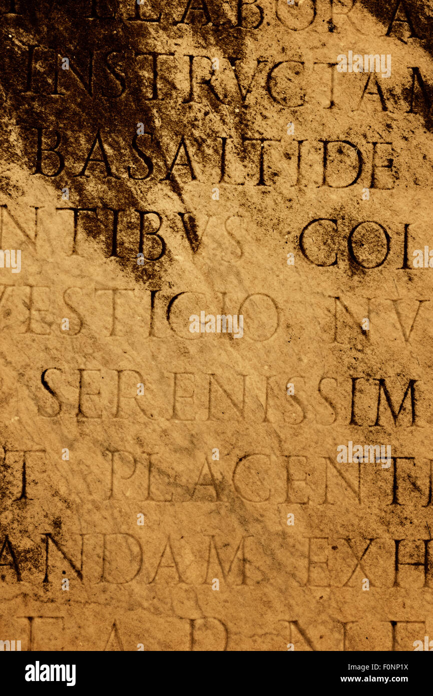 Roman letters texture Stock Photo