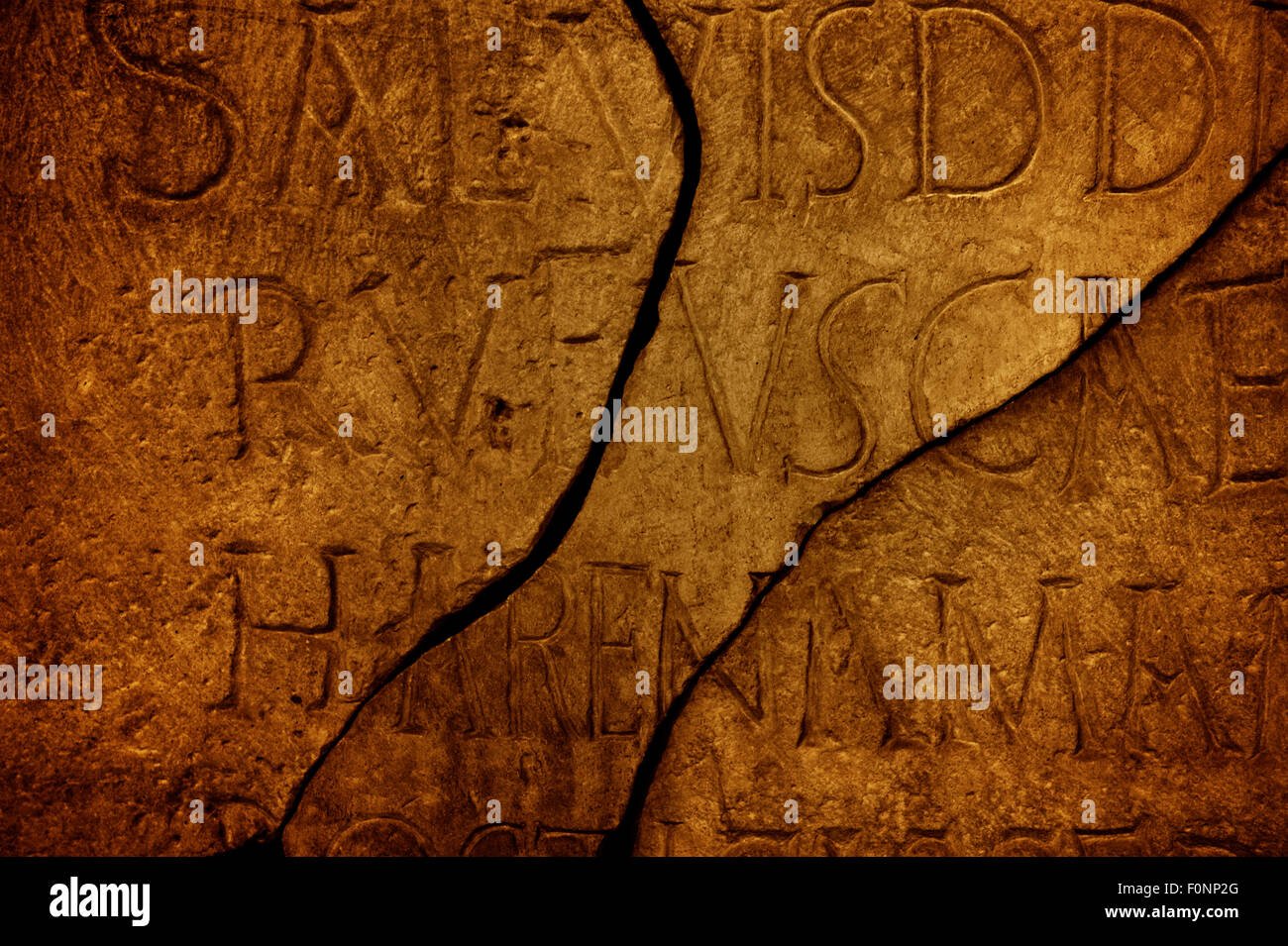 Roman letters texture Stock Photo