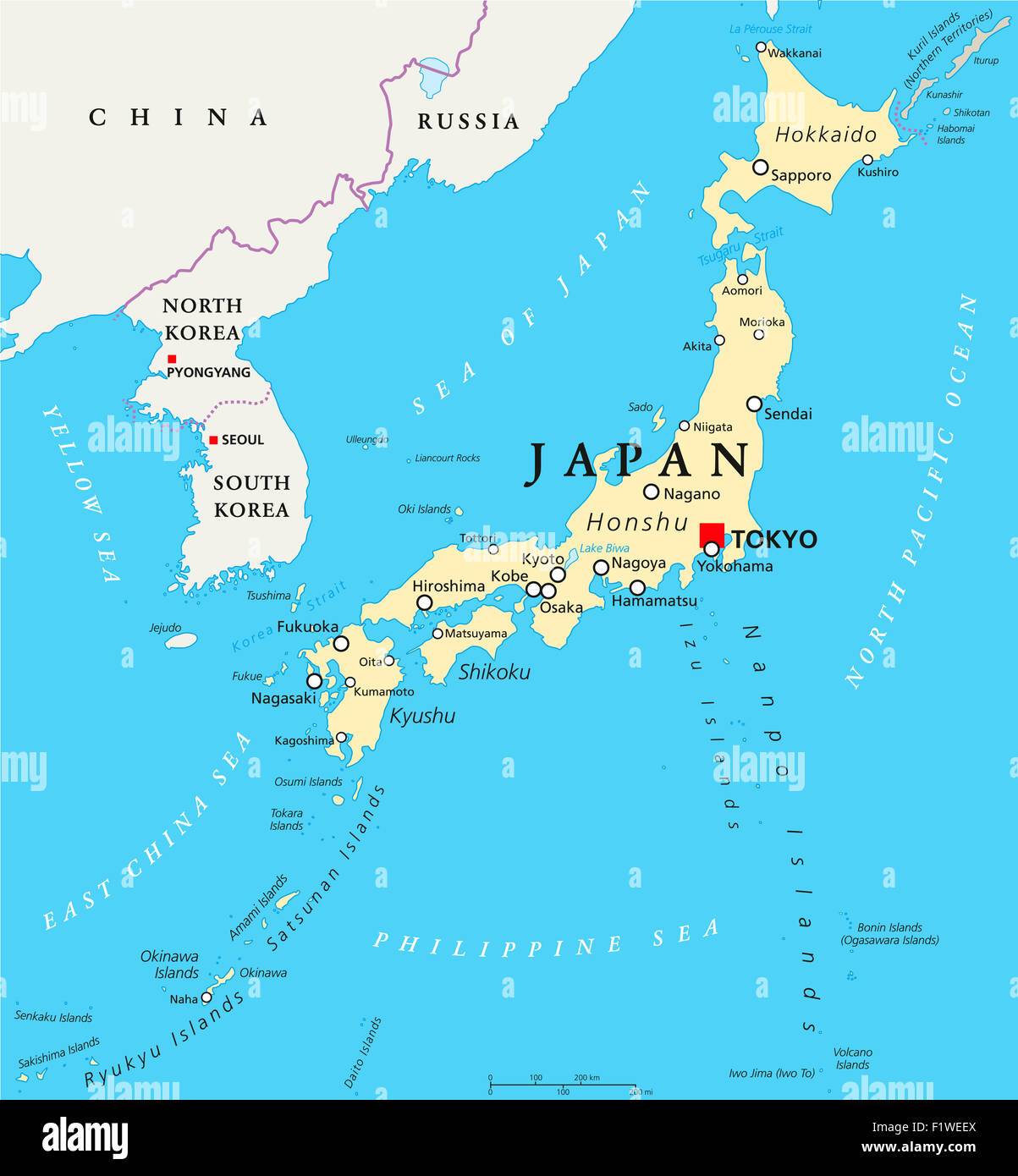 Map Of Japan Islands And Cities