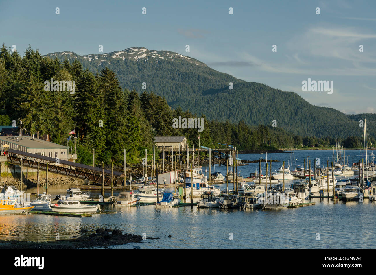 Alaska,Auke Bay,Small Boat Harbor Stock Photo - Alamy