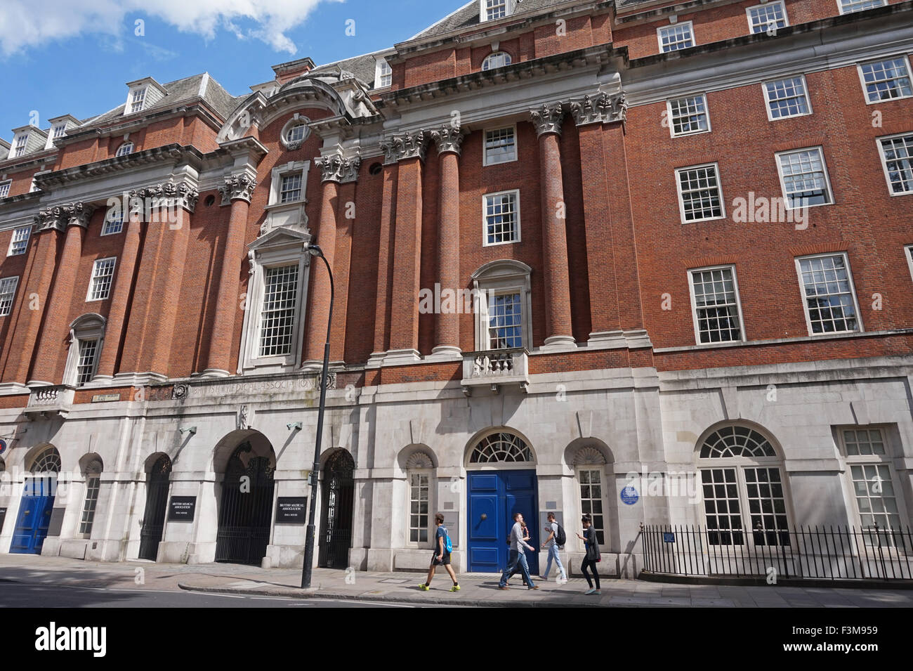 Charles Dickens' blue plaque on Tavistock House headquarters for the British Medical Association, London Stock Photo