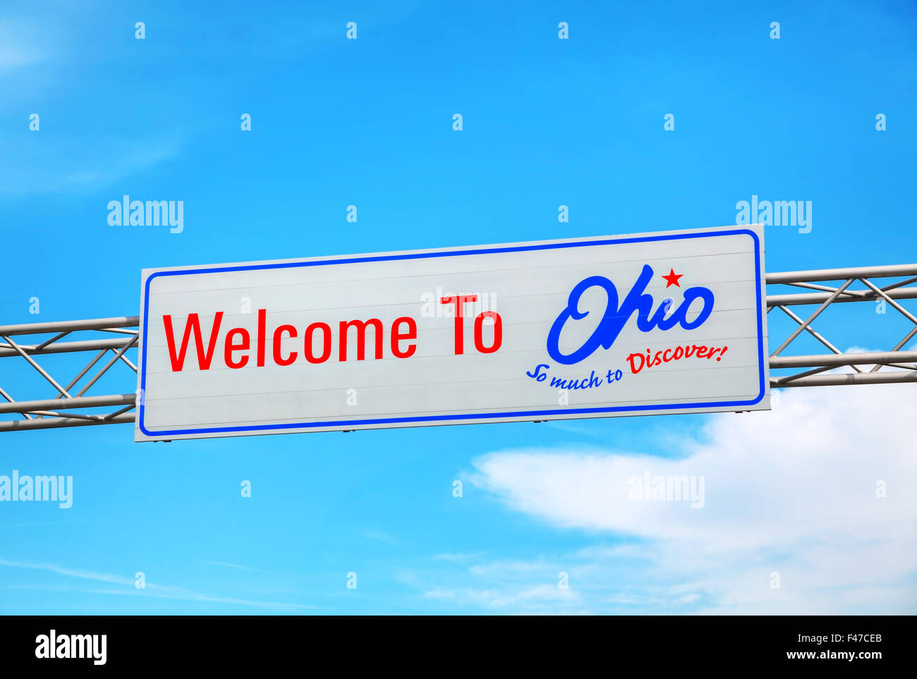 Welcome to Ohio sign Stock Photo