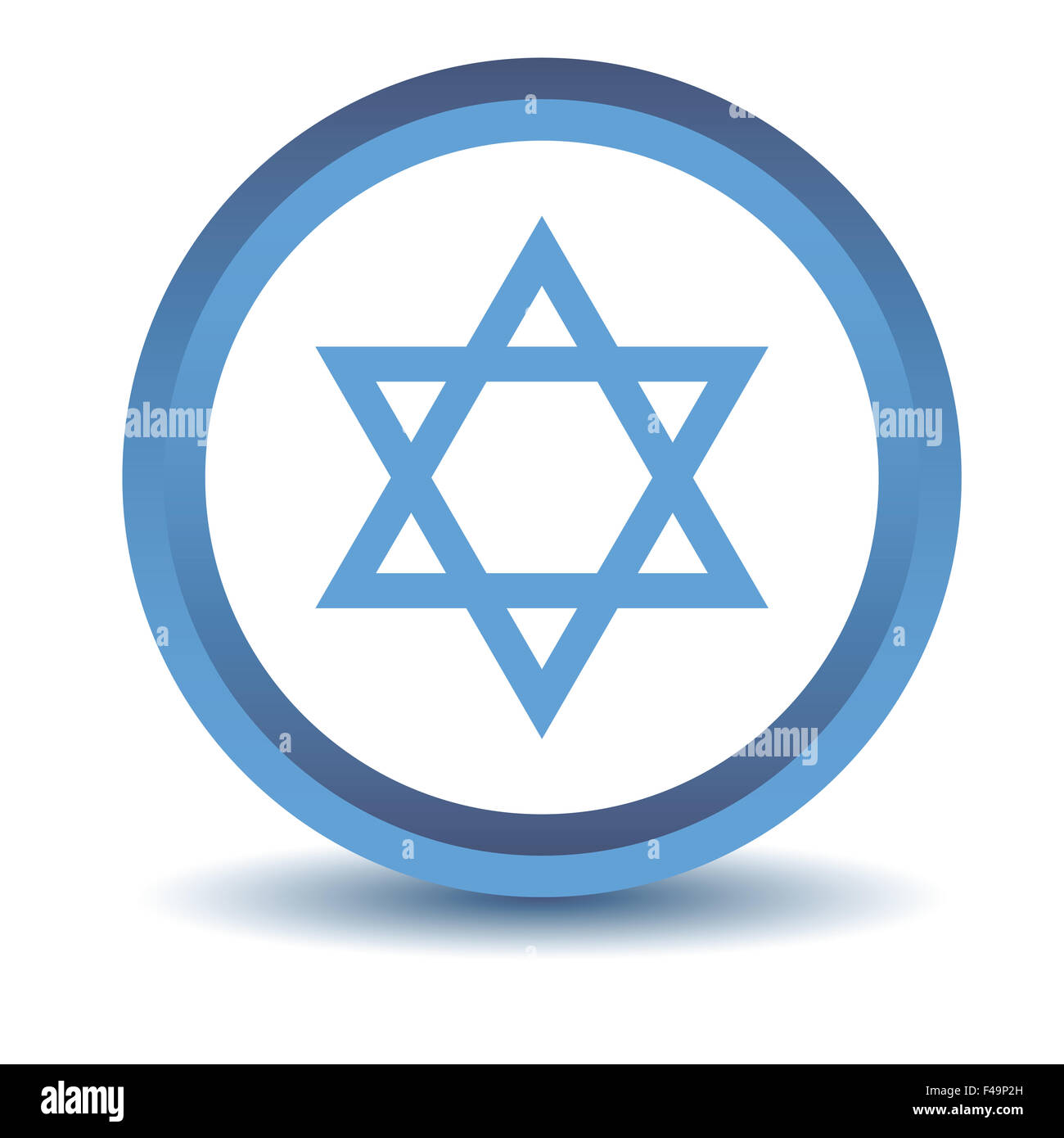 Blue Judaism icon Stock Photo