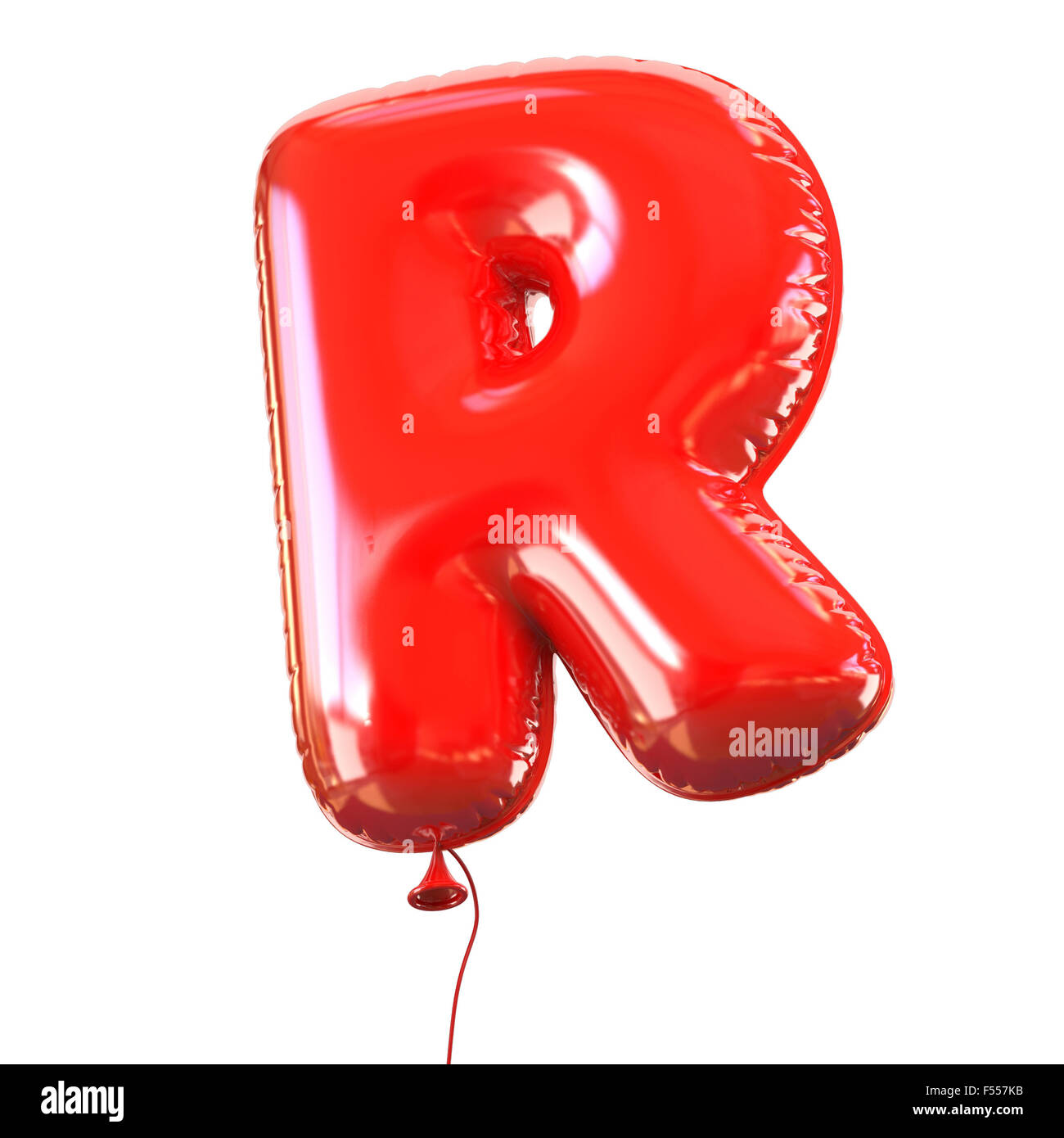 letter R balloon font 3d illustration Stock Photo