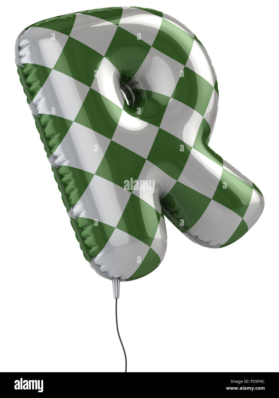 letter R balloon 3d illustration Stock Photo