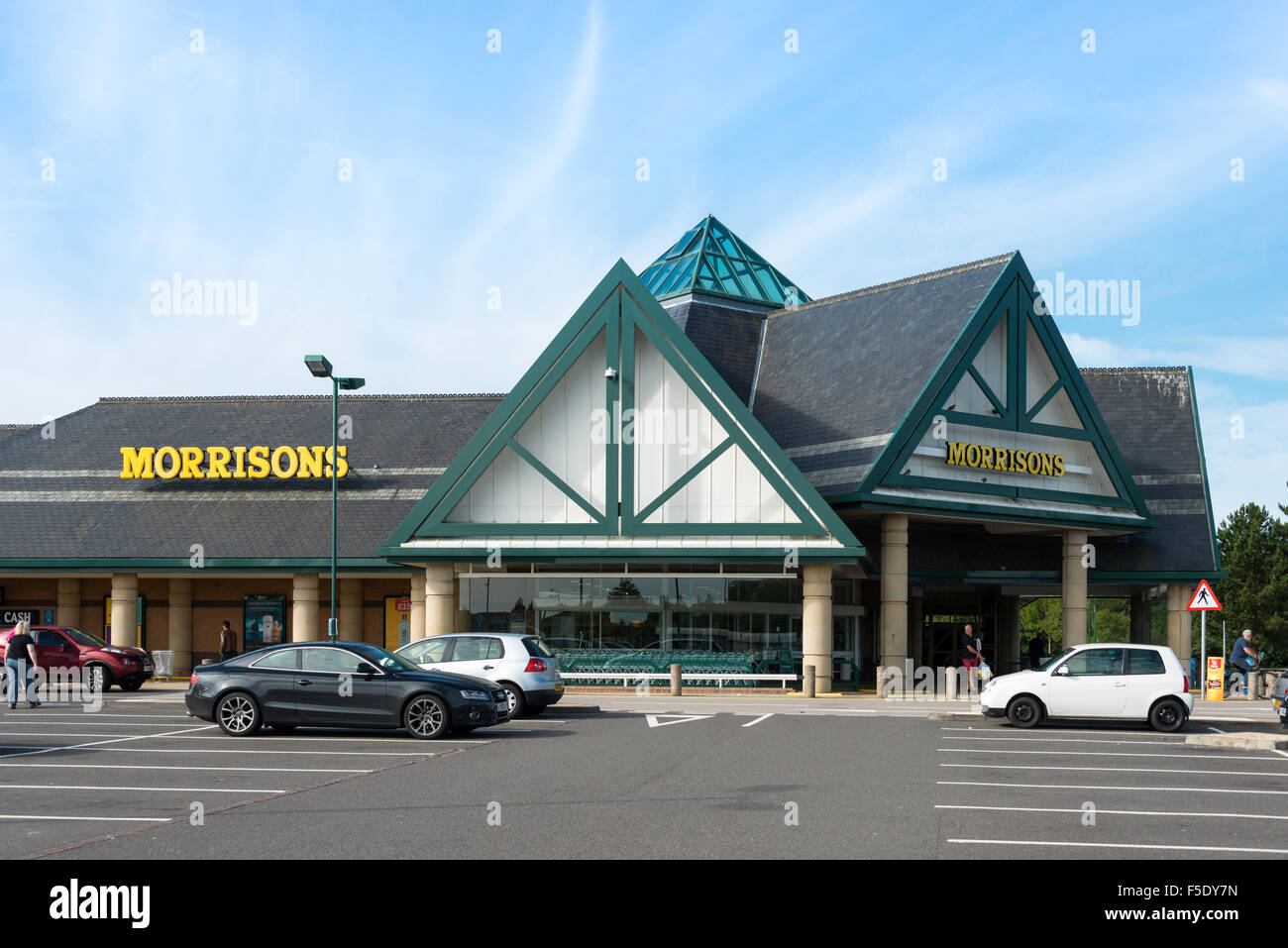 Morrisons Supermarket, Oakley Road, Corby, Northamptonshire, England, United Kingdom Stock Photo