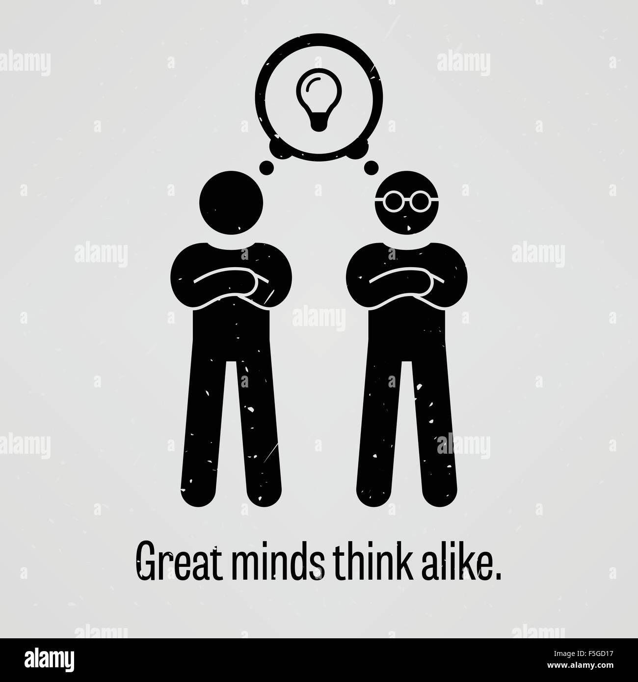 Great Minds Think Alike Stock Vector