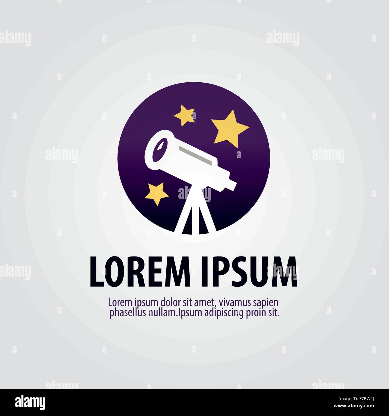 astronomy vector logo design template. telescope or horoscope icon Stock Vector