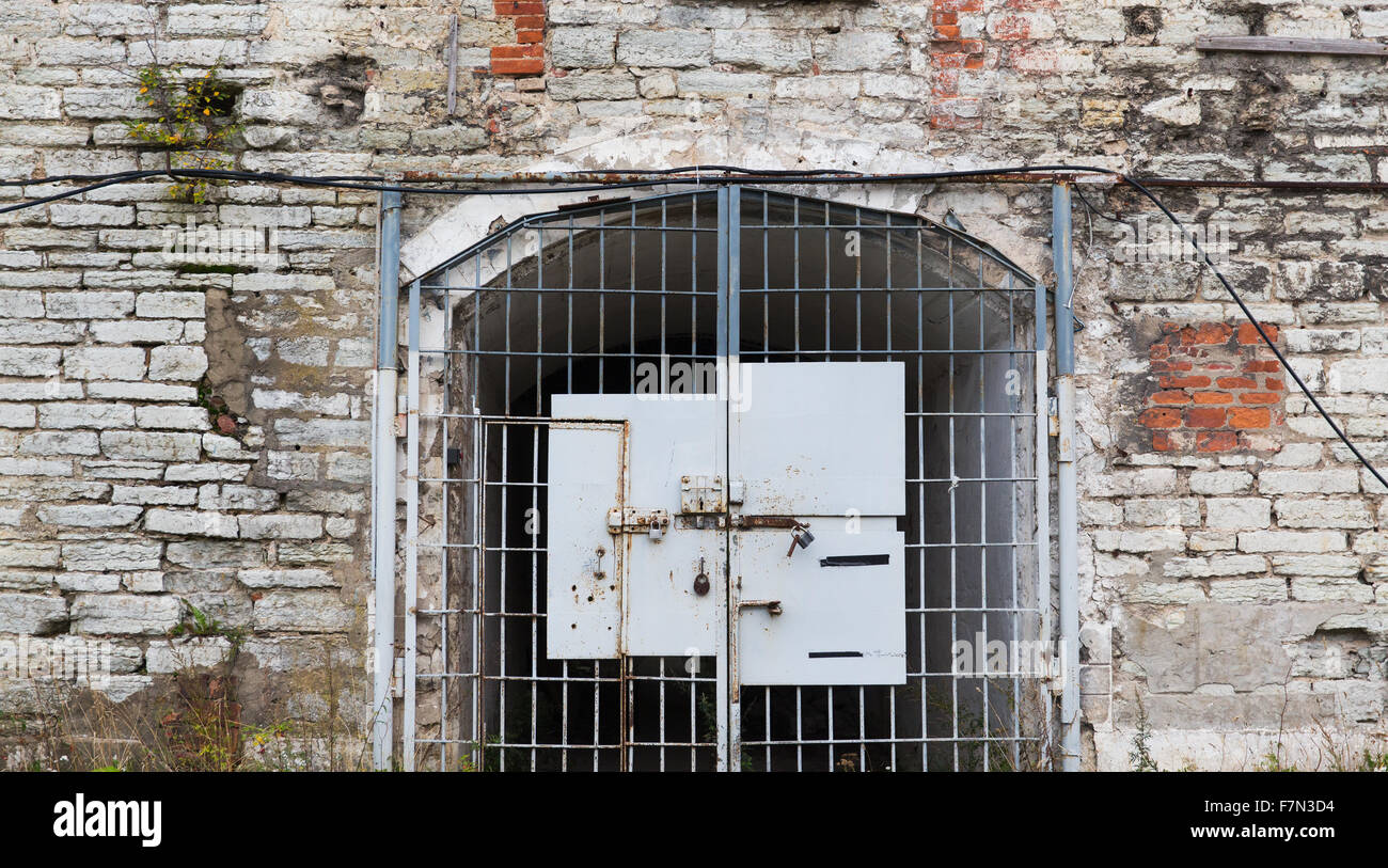 old prison gate Stock Photo