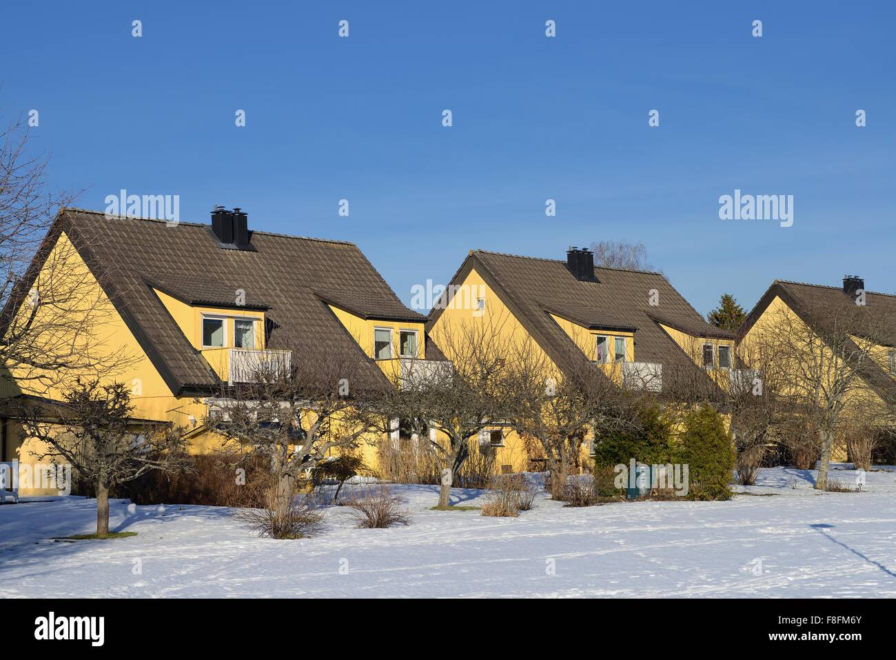 Generic Swedish house. Stock Photo