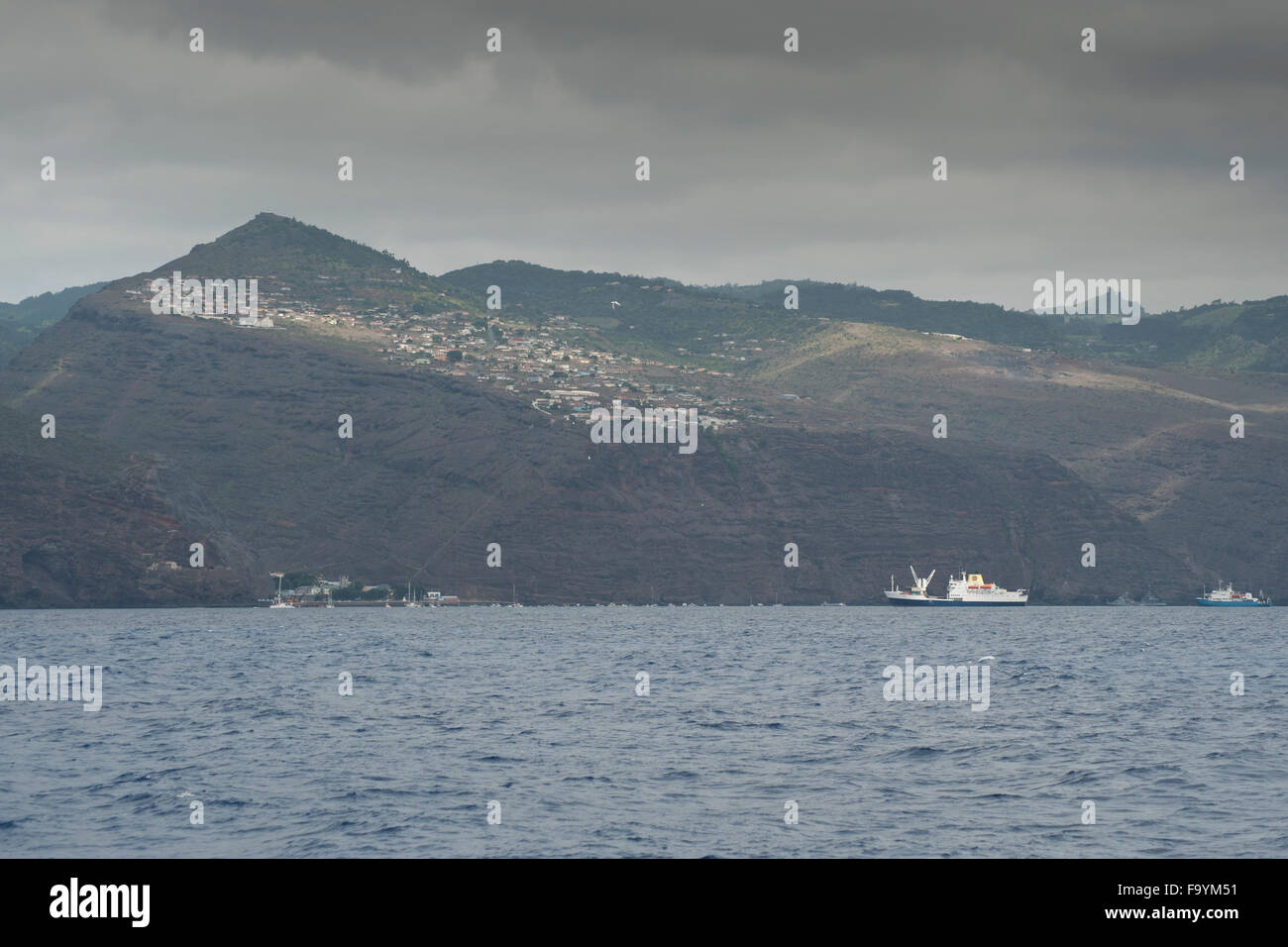 Harbour at Island of Saint Helena, South Atlantic Ocean Stock Photo