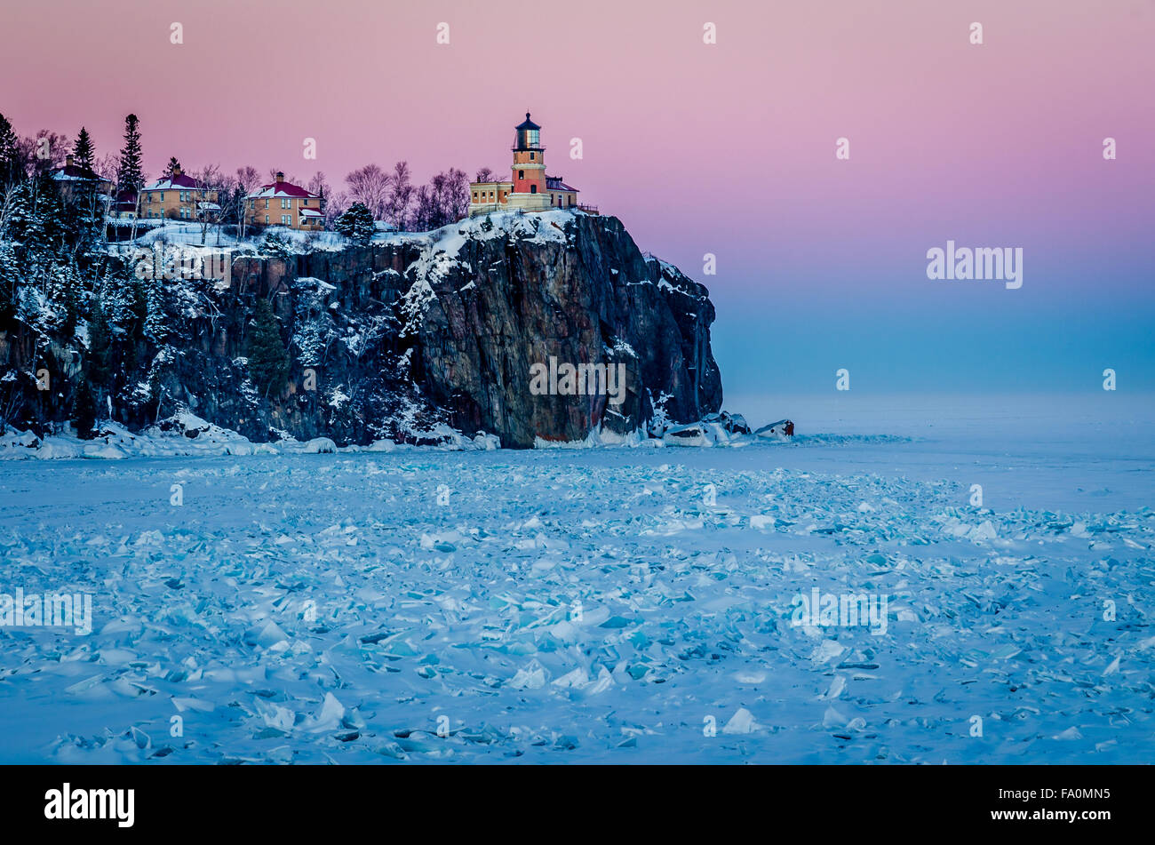 Split Rock Lighthouse, Minnesota Stock Photo