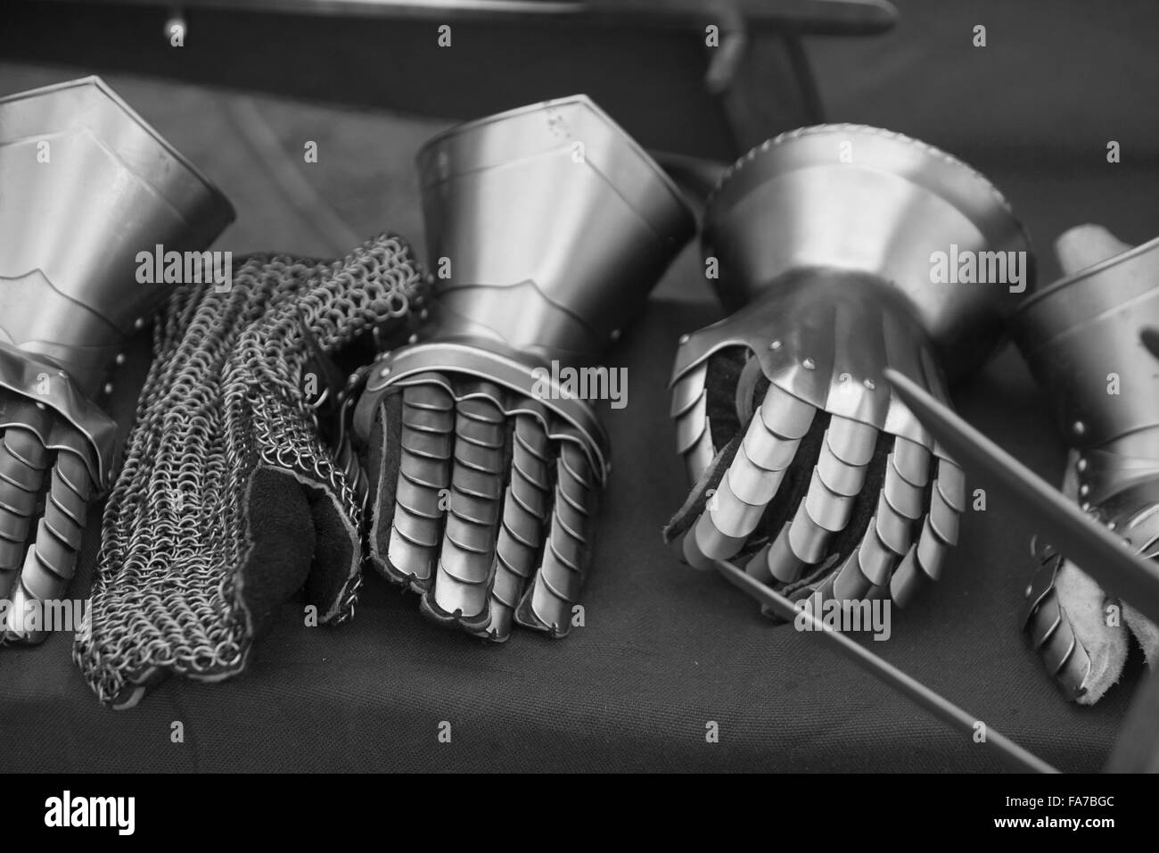 Medieval armor for fighting in the middle ages Stock Photo