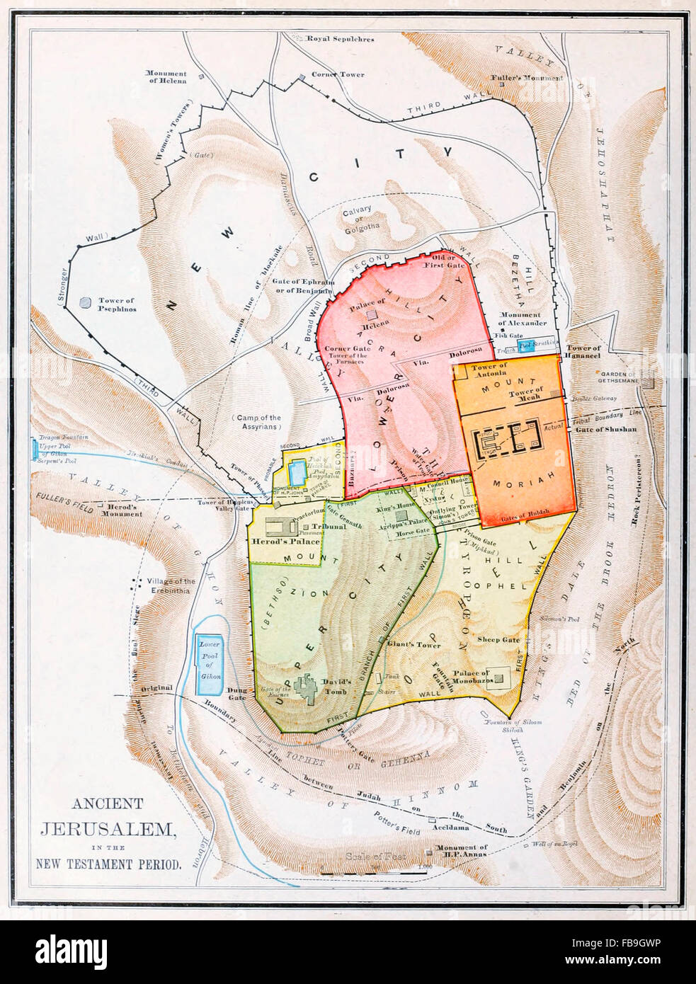 Ancient Jerusalem in the New Testament Period Stock Photo