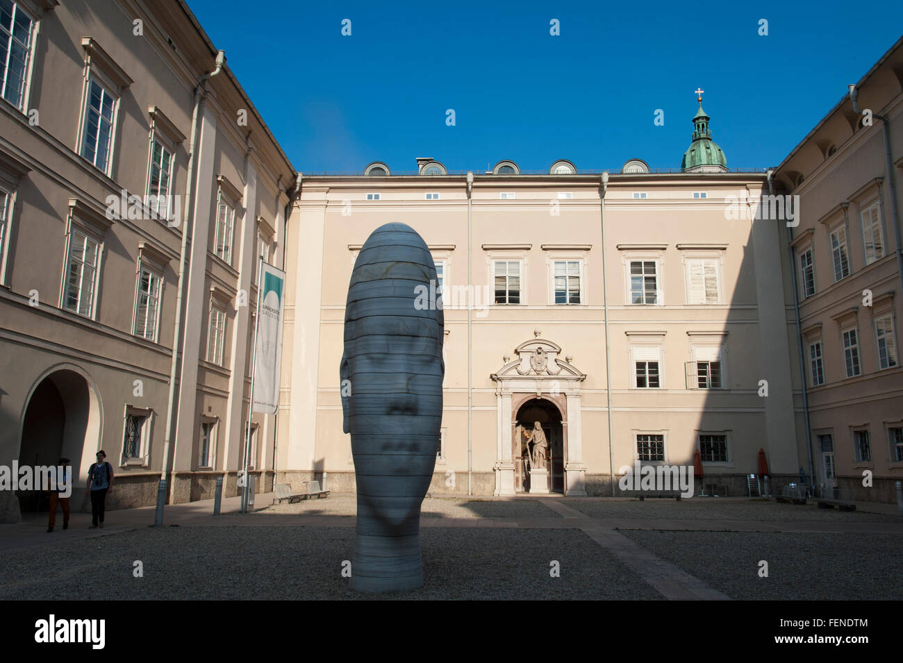 Courtyard of the University of Salzburg, the historic center of the city of Salzburg, a UNESCO World Heritage Site, Austria Stock Photo