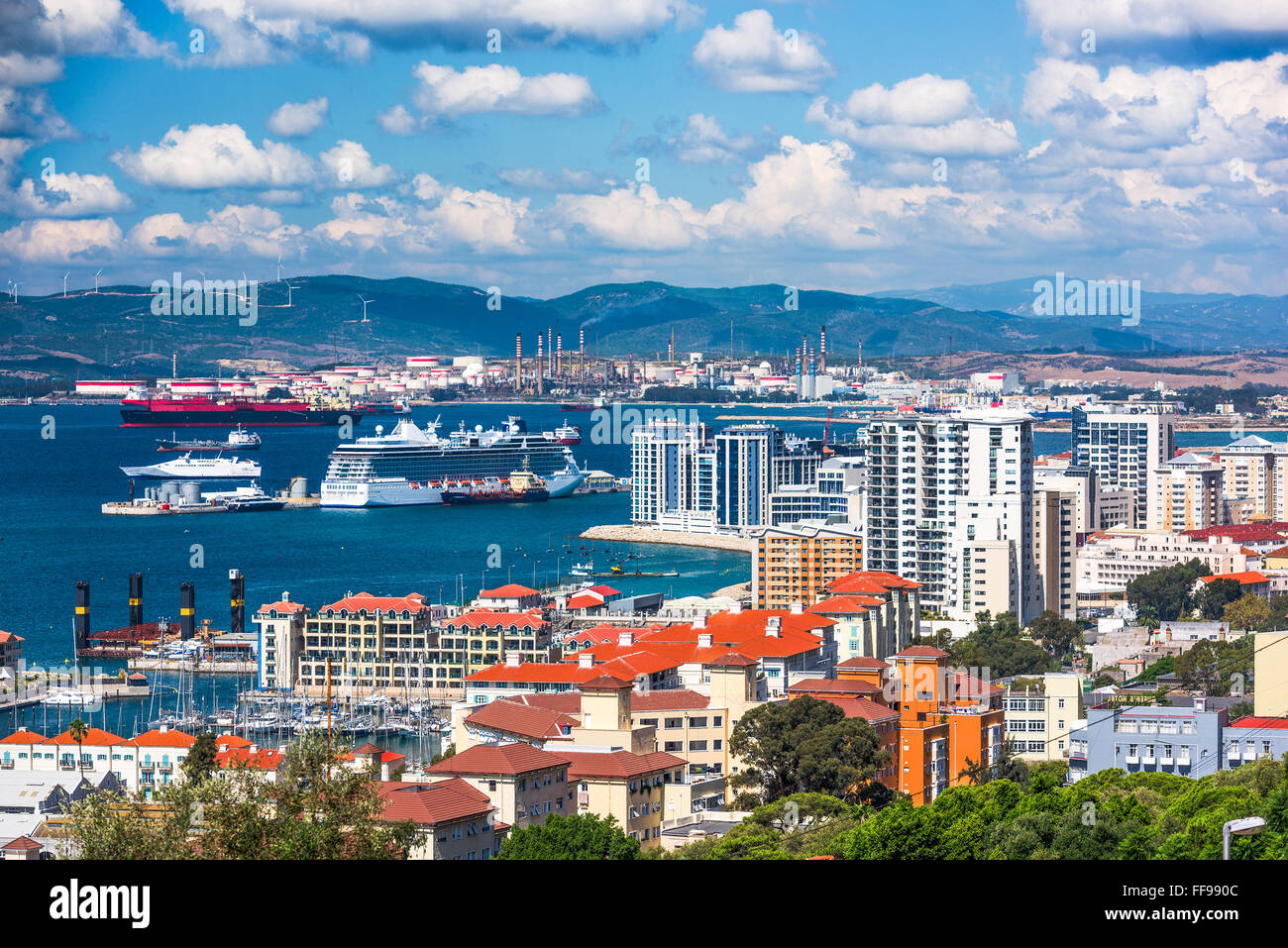 Gibraltar Coastline Stock Photo