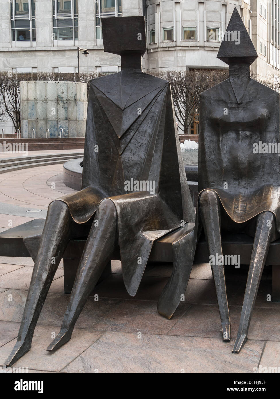 Statue in Docklands London Stock Photo