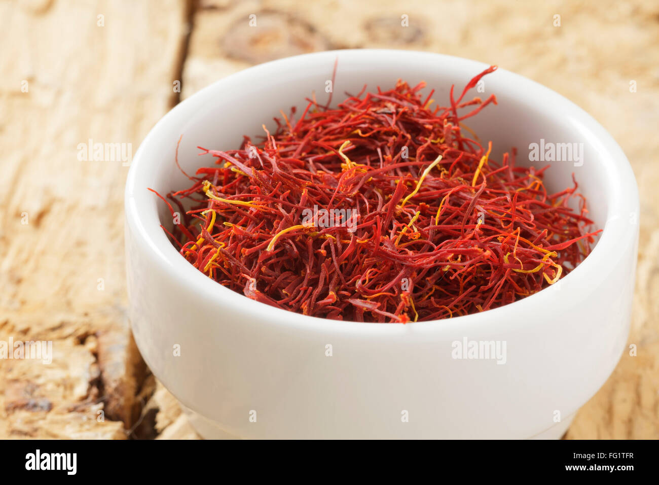 Saffron strands Stock Photo