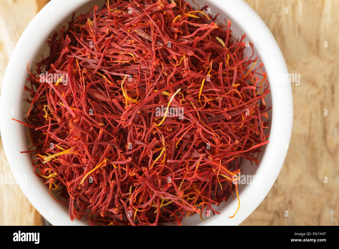 Saffron strands Stock Photo