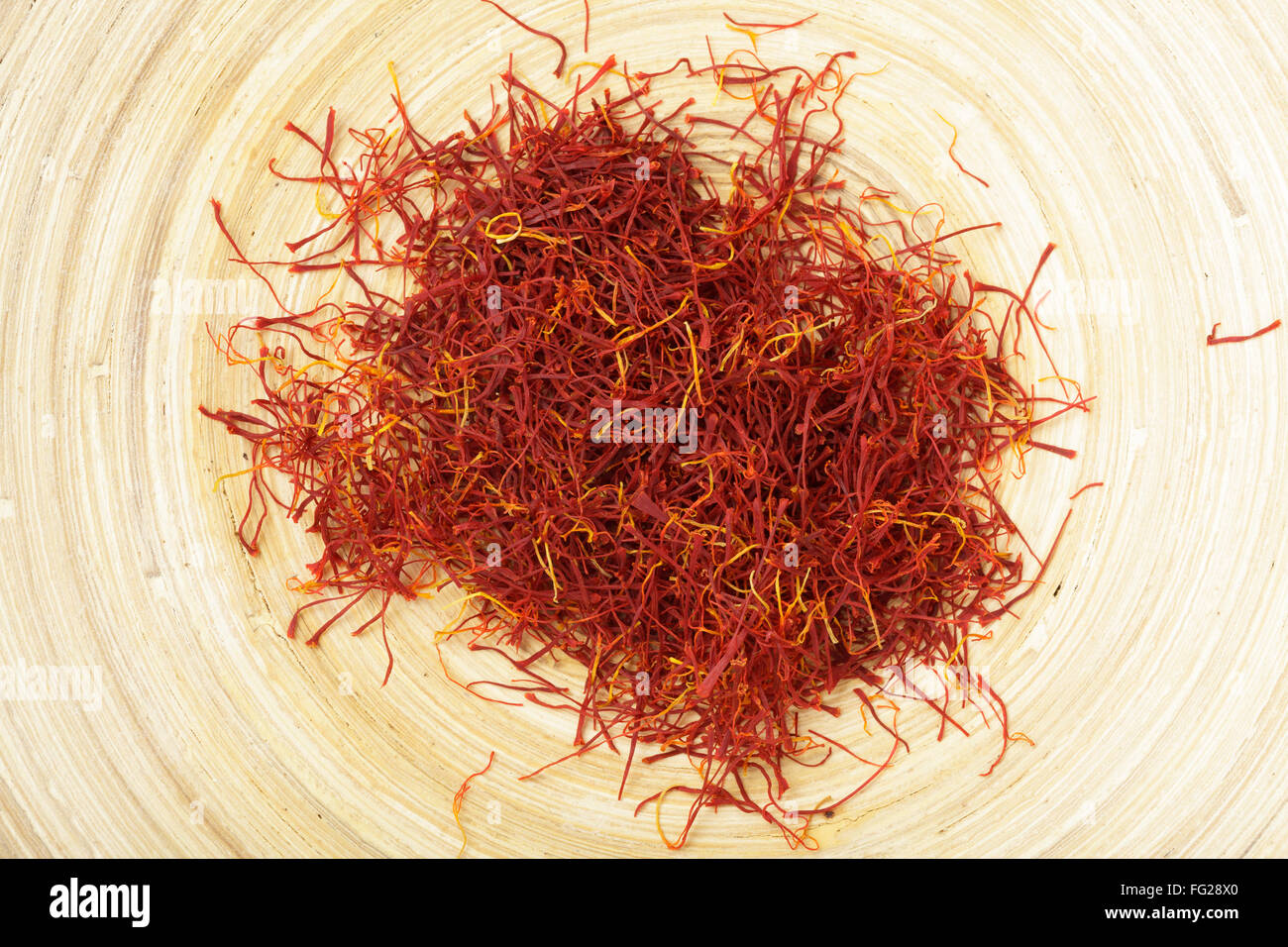 Saffron strands Stock Photo