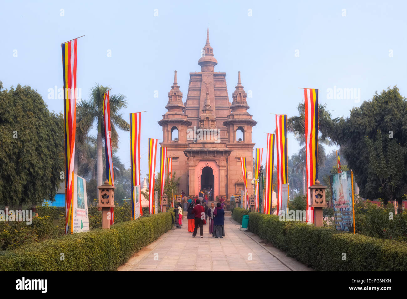 Sarnath Temple, Varanasi, Uttar Pradesh, India Stock Photo