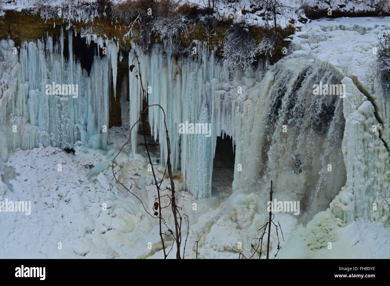 Minnehaha Falls in Minneapolis Minnesota Stock Photo