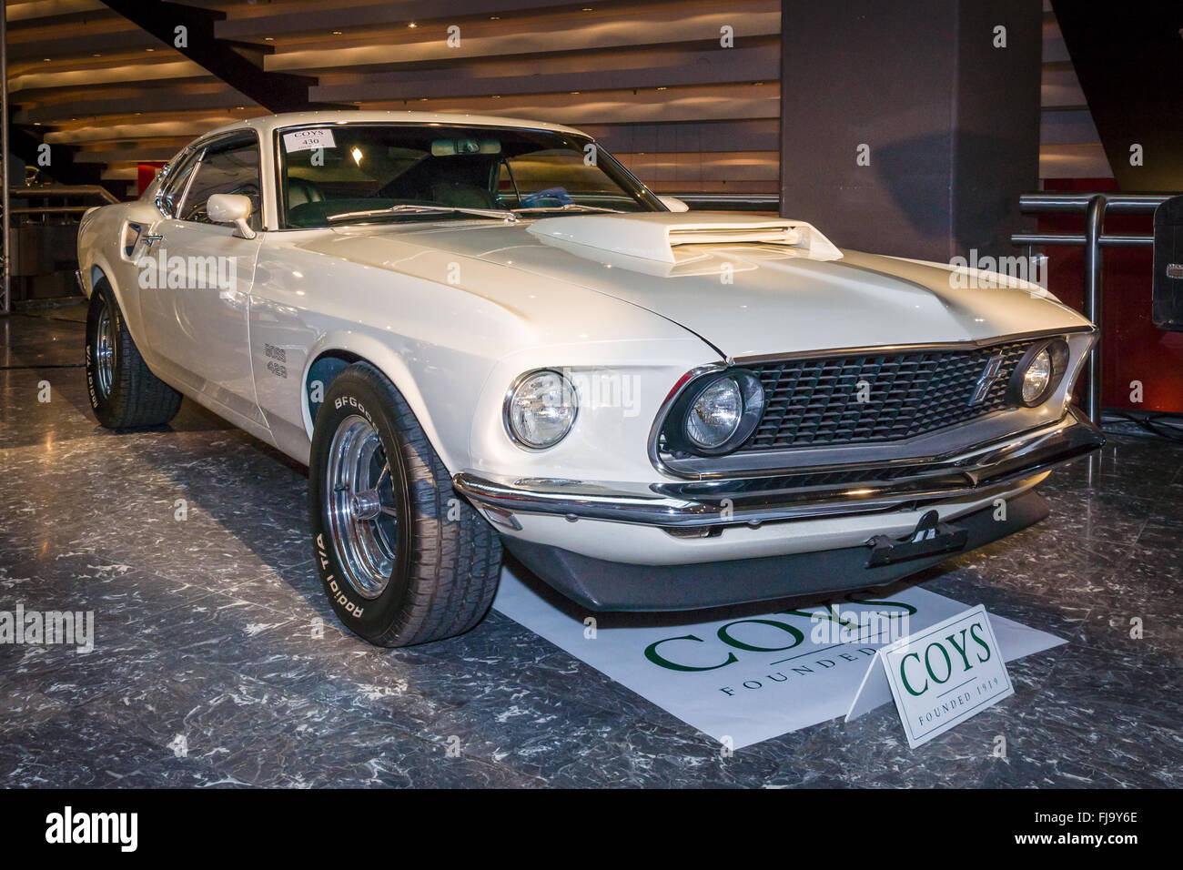 Pony car Ford Boss 429 Mustang, 1969. Stock Photo