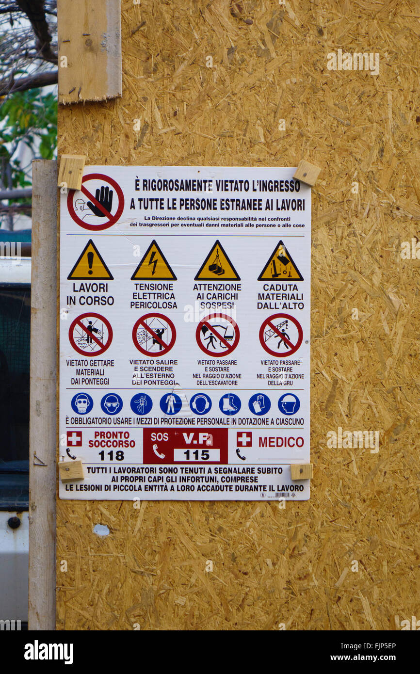 Safety signs hi-res stock photography and images - Alamy image.