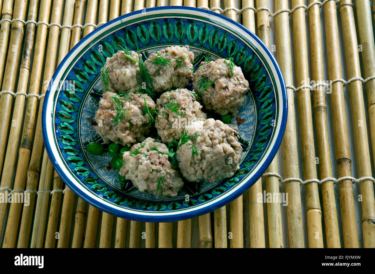 Indonesian and Timorese Meatballs -  Chicken Bakso Stock Photo