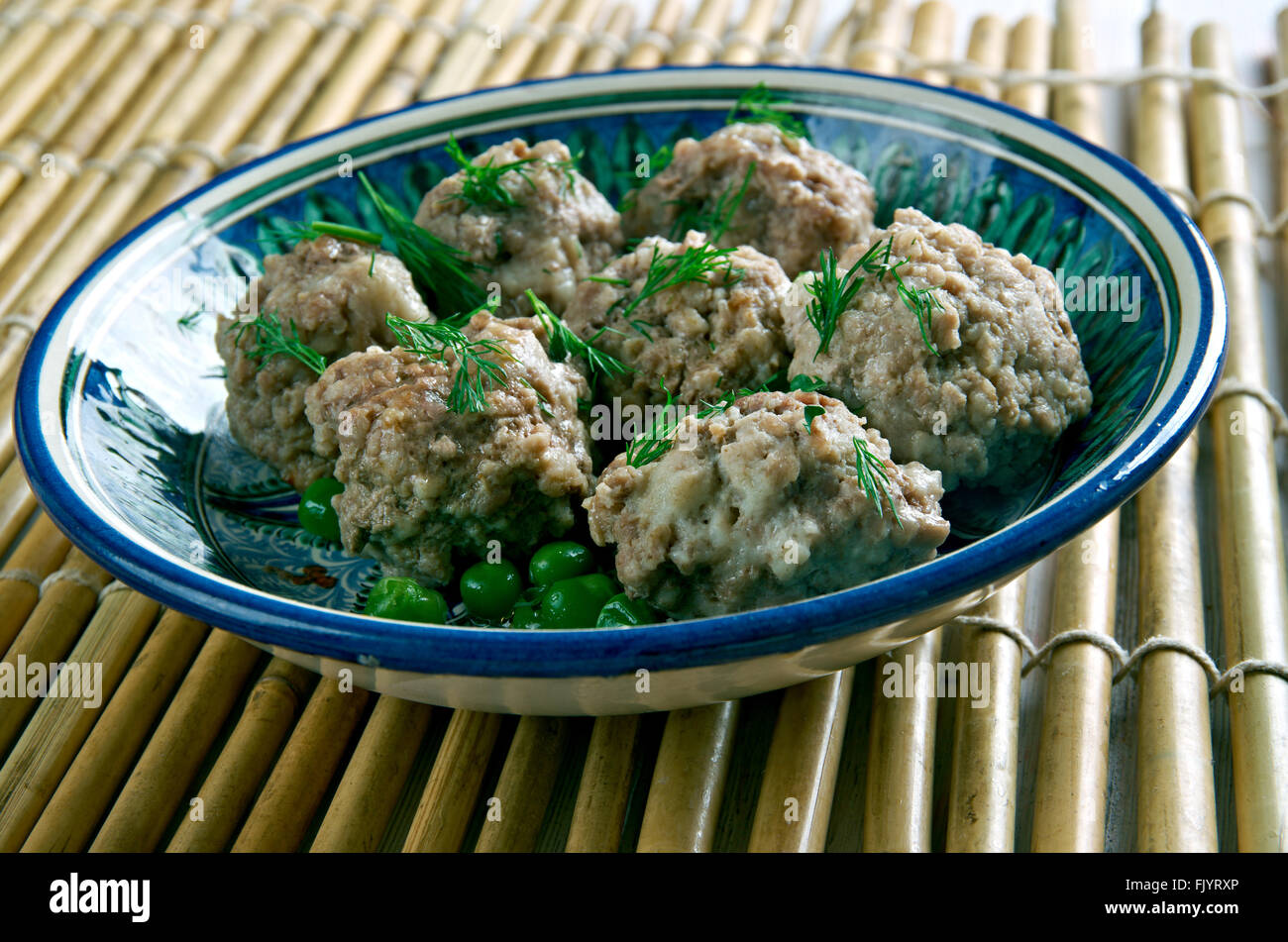 Indonesian and Timorese Meatballs -  Chicken Bakso Stock Photo