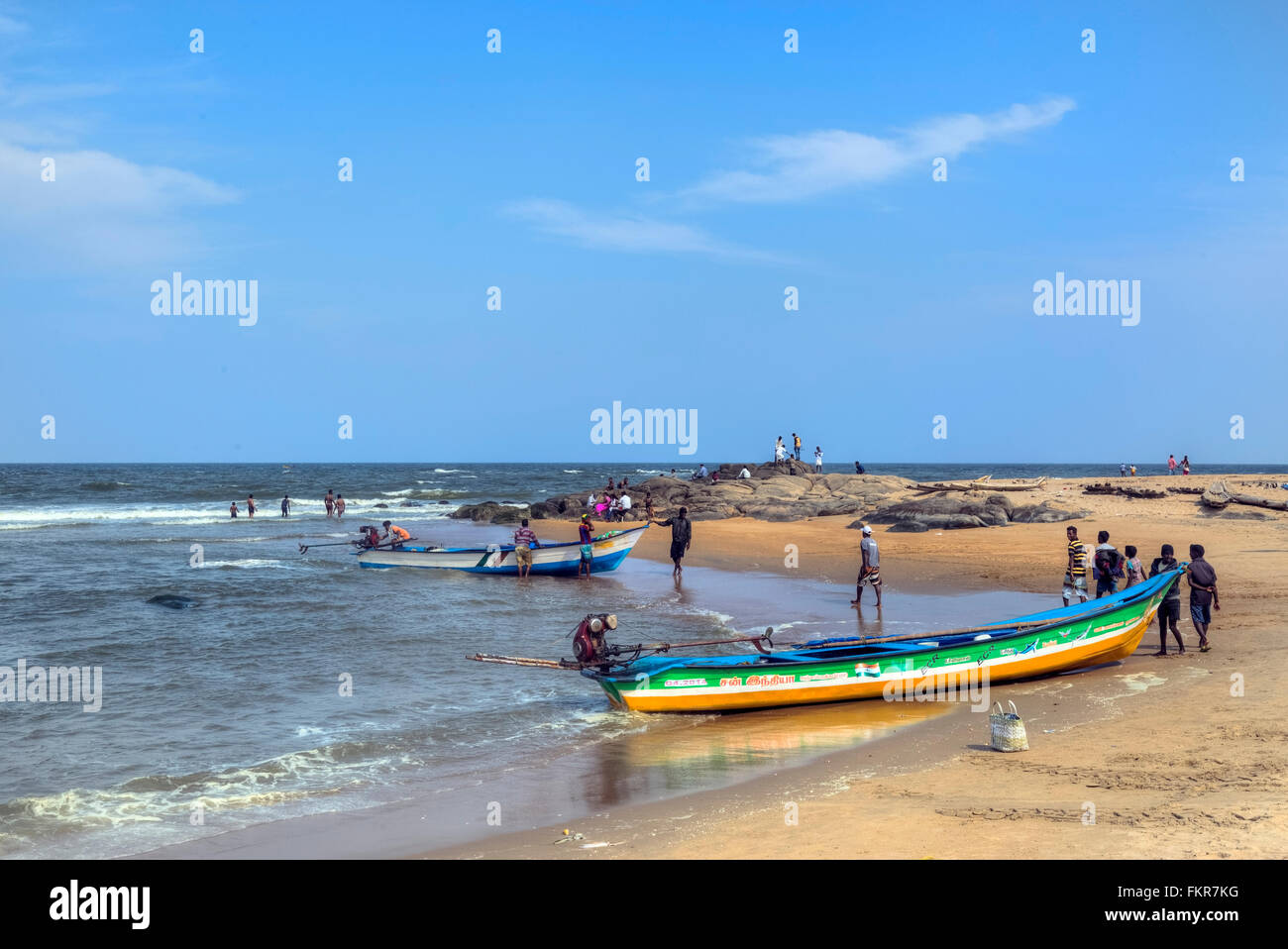 Kovalam beach, Covelong, Chennai, Tamil Nadu, India Stock Photo