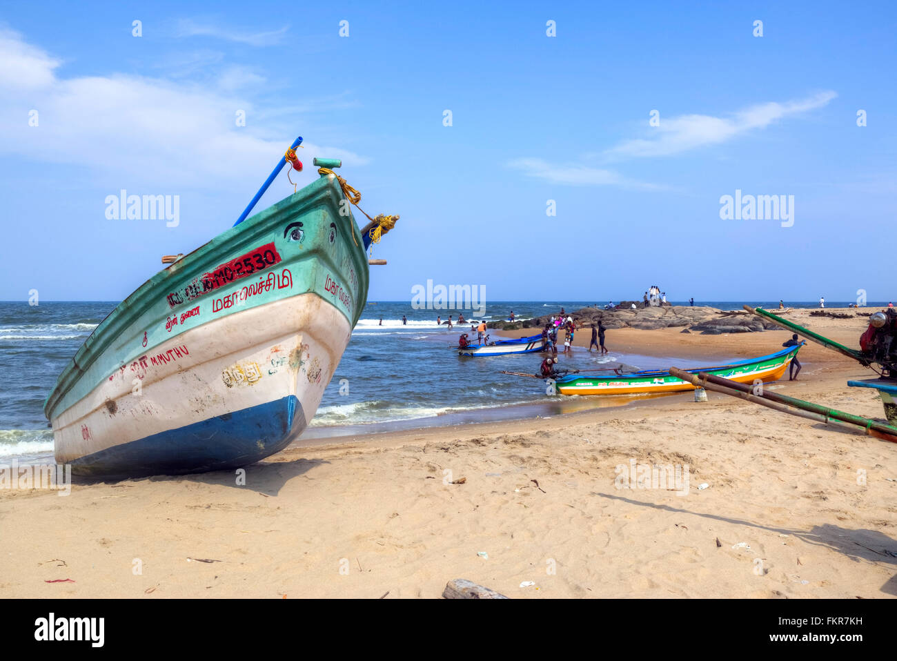 Kovalam beach, Covelong, Chennai, Tamil Nadu, India Stock Photo