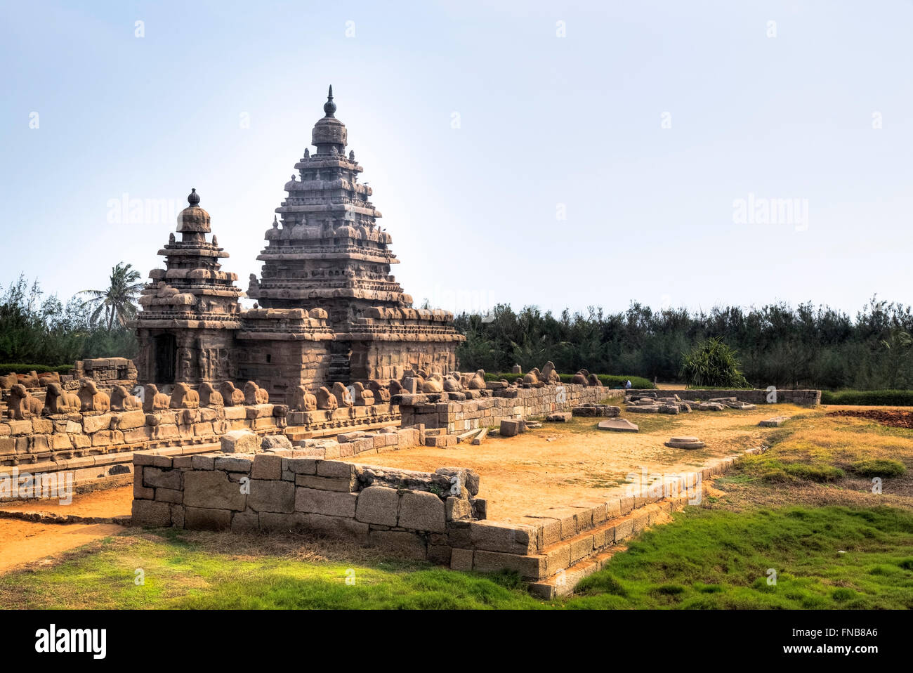 Shore Temple, Mahabalipuram, Tamil Nadu, India Stock Photo