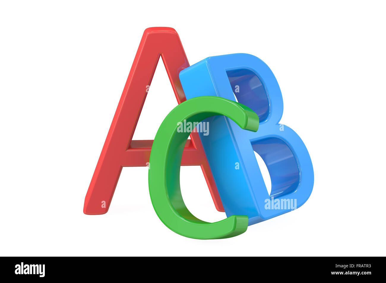 ABC isolated on white background Stock Photo